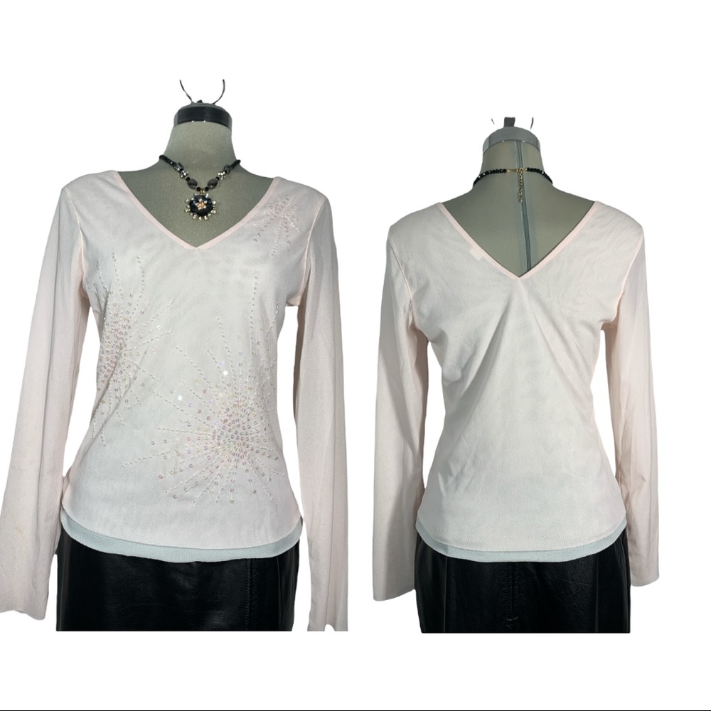 Ricks Light Pink embellish Long Sleeves Top Size M